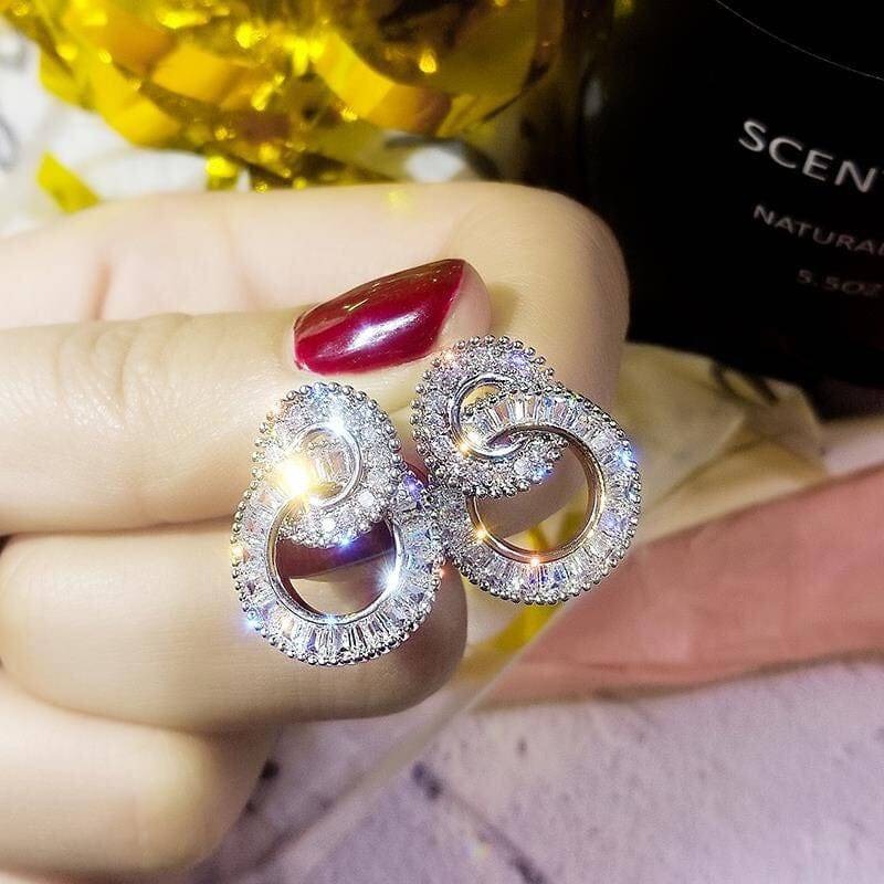 Kolczyki z przeplatanymi kołami Elise