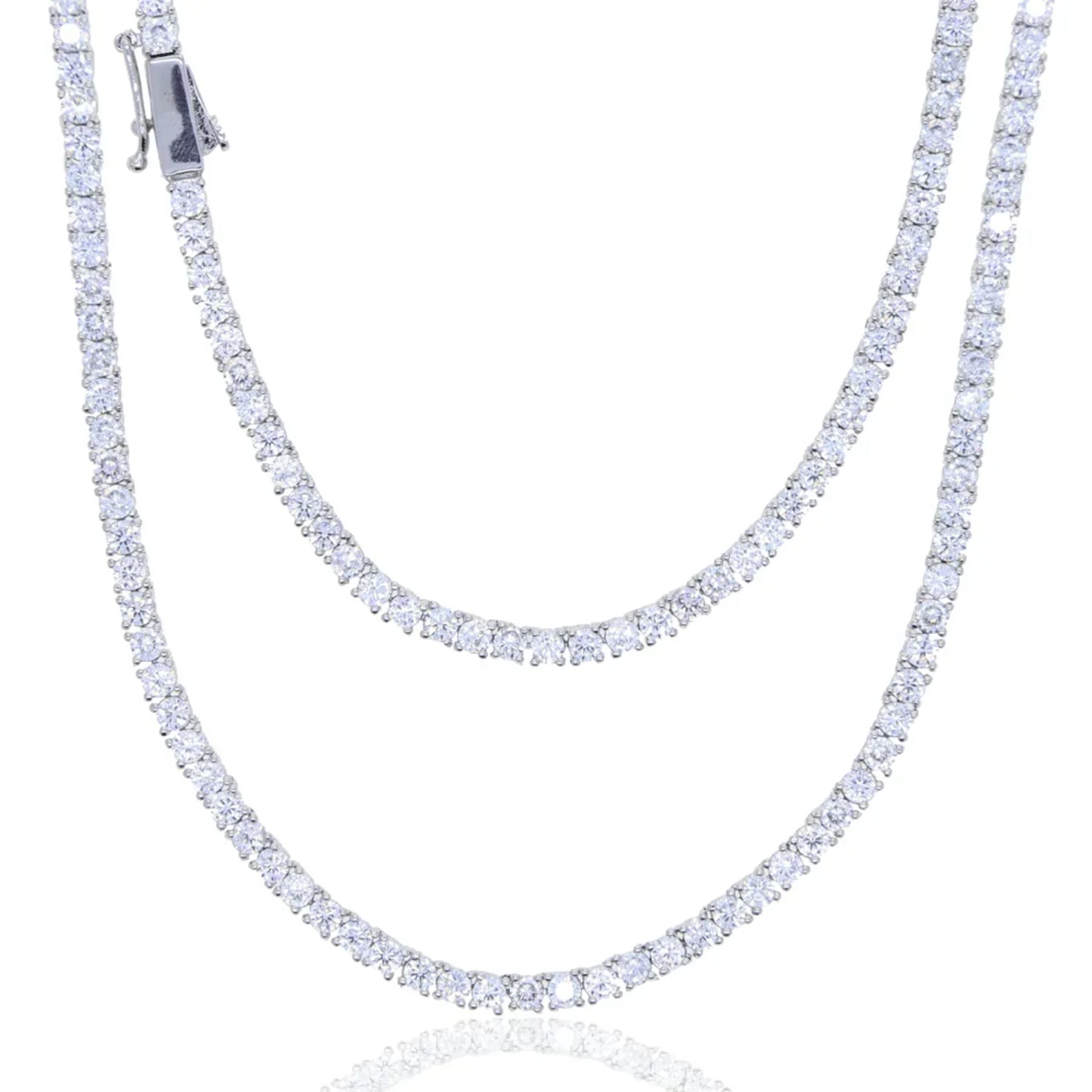 Naszyjnik z łańcuszkiem tenisowym