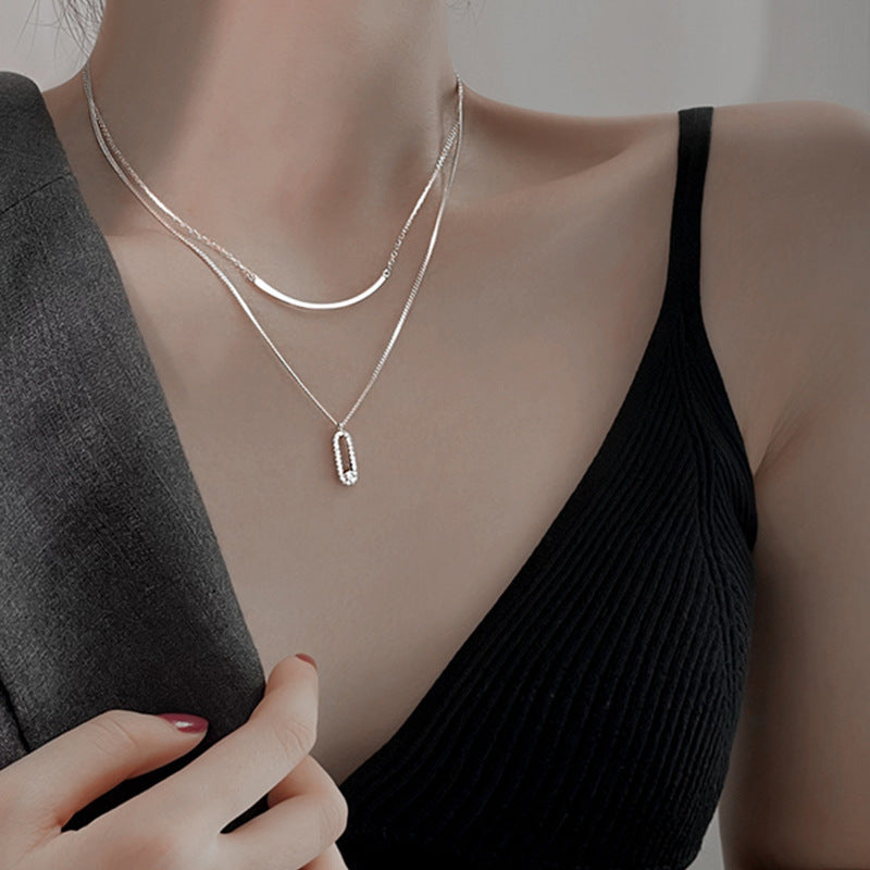 Naszyjnik z nakładającymi się kryształami Gia