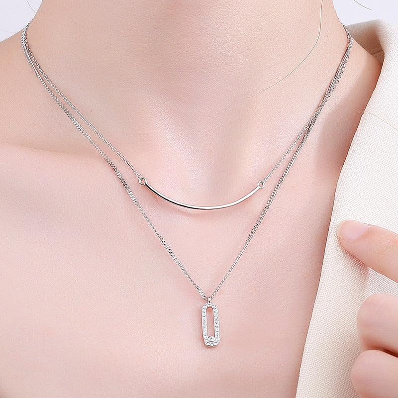 Naszyjnik z nakładającymi się kryształami Gia