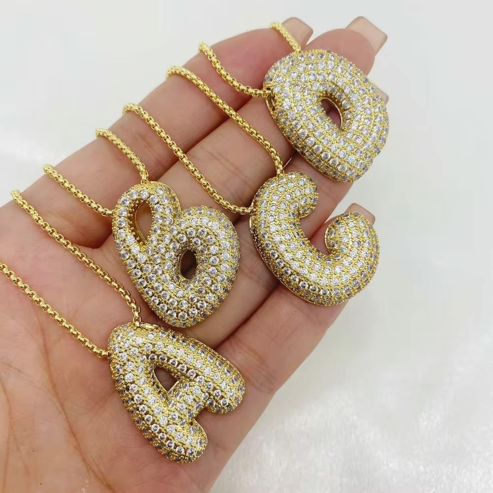 Naszyjnik z inicjałem i bąbelkami Hailey